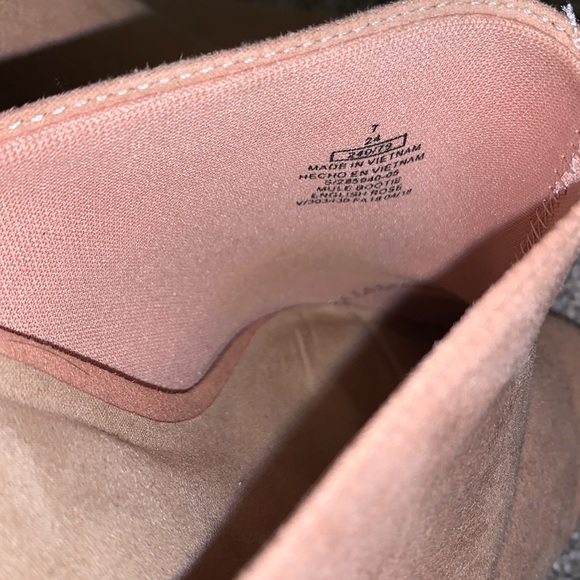 Taupe heeled mule - Picture 3 of 5